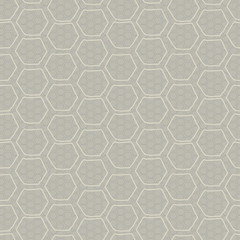 Hexagon doodles over hexagon pattern, vector seamless repeat surface pattern