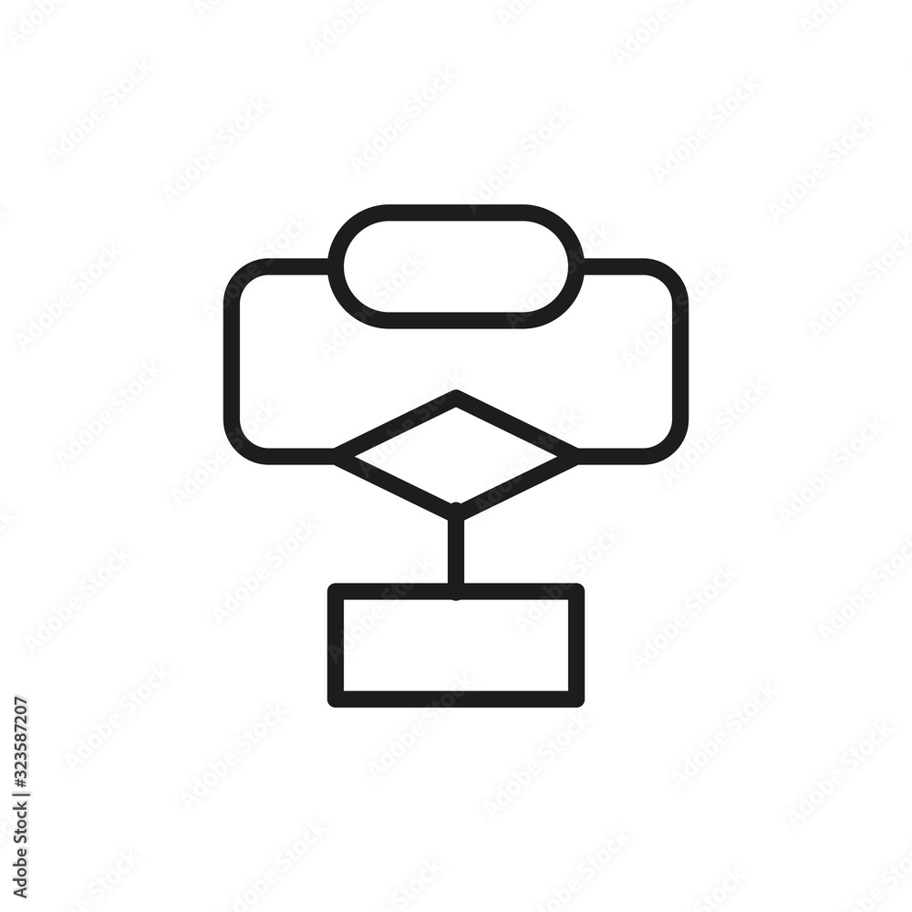 Aufkleber simple algorithm line icon.
