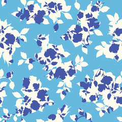 Fototapeta premium Seamless vector pattern of a beautiful rose,