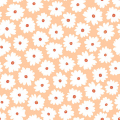 Fototapeta premium Seamless pattern material of an abstract flower,