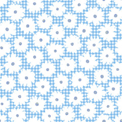 Seamless pattern material of an abstract flower,