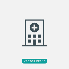 Hospital Icon Design, Vector EPS10