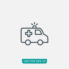 Ambulance Icon Design, Vector EPS10