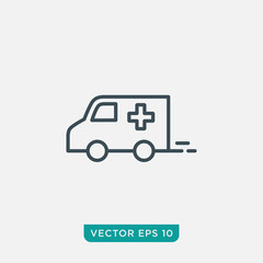 Fototapeta premium Ambulance Icon Design, Vector EPS10