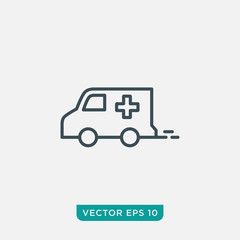 Ambulance Icon Design, Vector EPS10