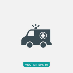 Ambulance Icon Design, Vector EPS10