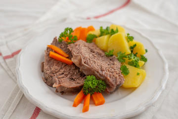 Prime boiled beef with root vegetables, Viennese Tafelspitz
