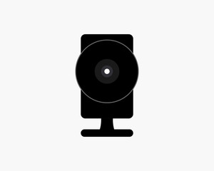 Camera, webcam icon. Vector illustration, flat design.