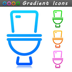 Vector toilet sign symbol icons