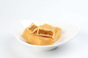 Chinese Taiwanese style cake stuffed with pineapple feeling