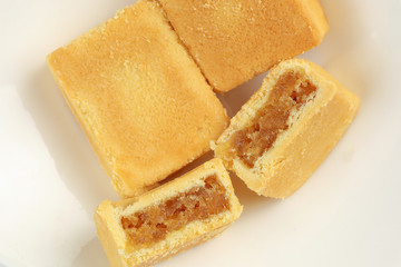 Chinese Taiwanese style cake stuffed with pineapple feeling