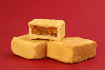 Chinese Taiwanese style cake stuffed with pineapple feeling
