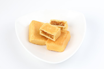 Chinese Taiwanese style cake stuffed with pineapple feeling