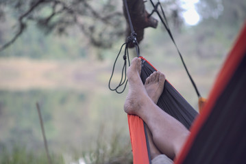 relax on the hammock