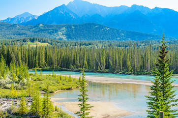 Majestic mountain river in Canada.