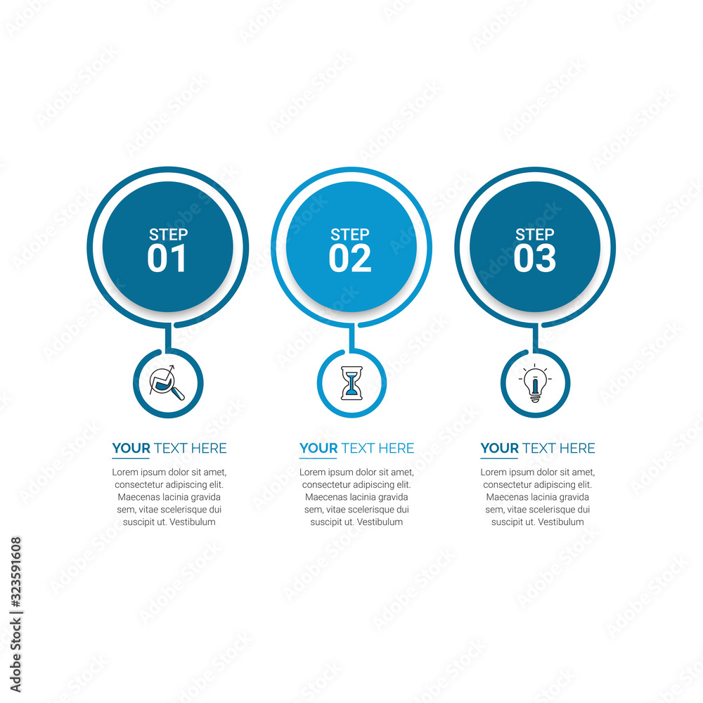 Aufkleber business data visualization. process chart. abstract elements of graph, diagram with steps, options,