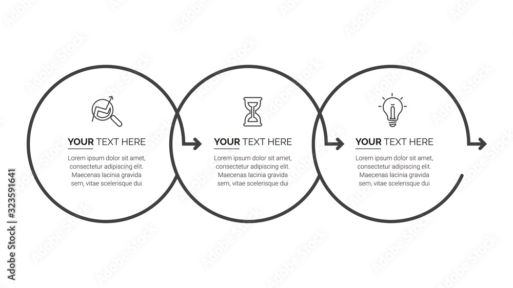 Aufkleber business data visualization. process chart. abstract elements of graph, diagram with steps, options,