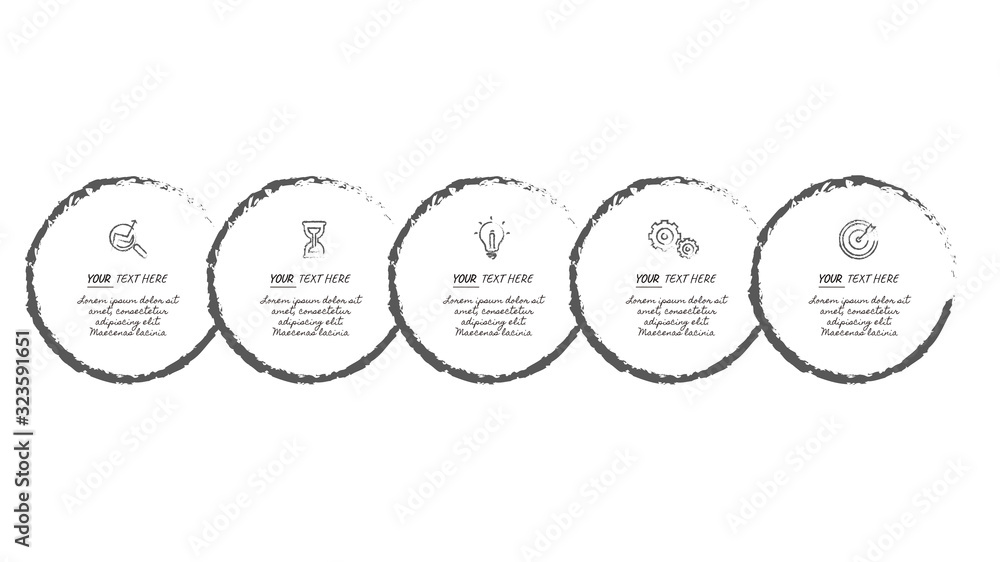 Aufkleber business data visualization. process chart. abstract elements of graph, diagram with steps, options,