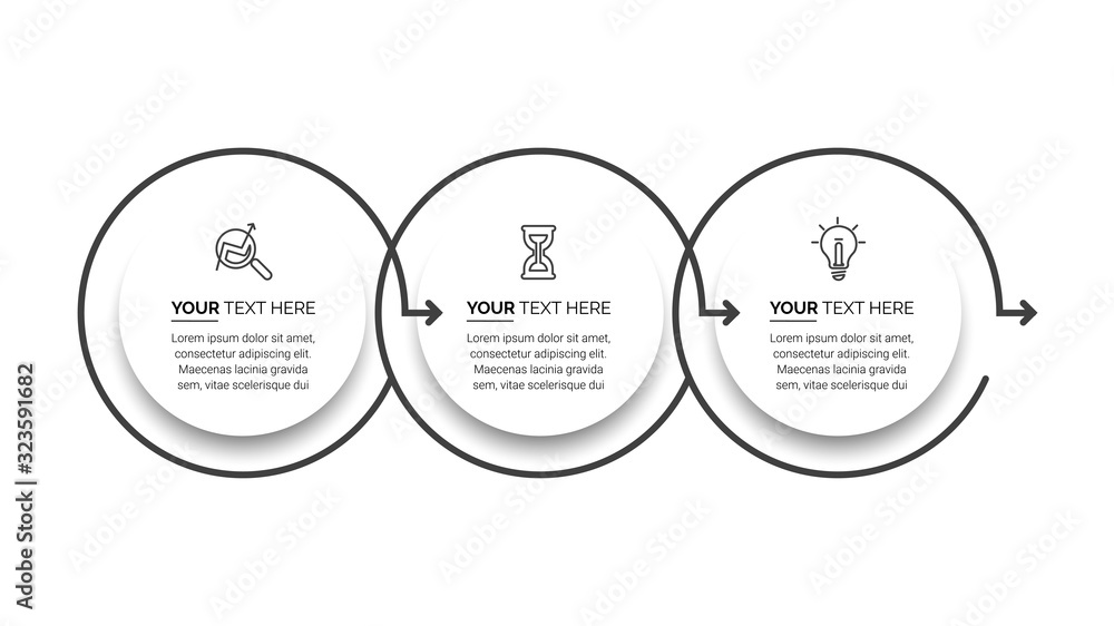 Aufkleber business data visualization. process chart. abstract elements of graph, diagram with steps, options,