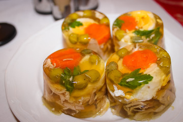 Aspic is a tasty dish. 