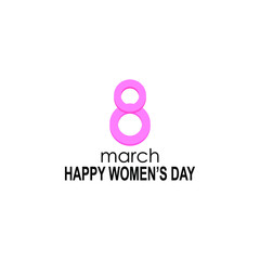 Happy women's day, 8 march celebrations, women's day celebrations, women's logo, Vector illustration. EPS10