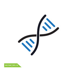 DNA icon vector logo design template