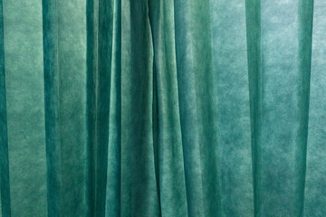 Green curtain in hospital