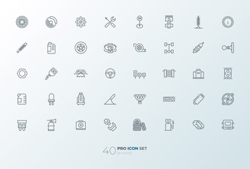 Flat vector icons and illustrations repair of machines and equipment.