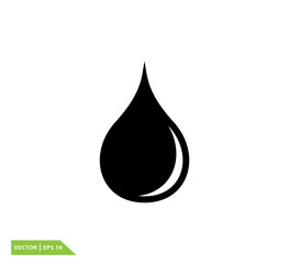 Drop water icon vector logo design template