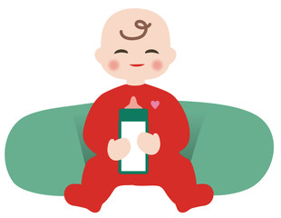 Baby with Nursing Breastfeeding Pillow Cushion. Baby cushion.