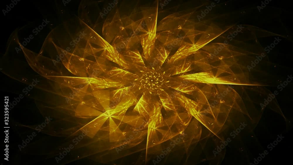 Poster seamless abstract circular loop on black background