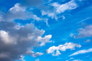 Blue sky with white clouds