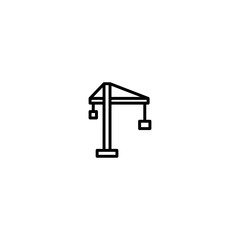 Icon Crane Vector Graphic Illustrator thin line icon on white background