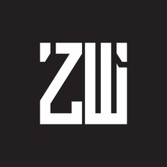 ZW Logo with squere shape design template