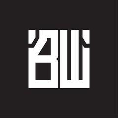 BW Logo with squere shape design template