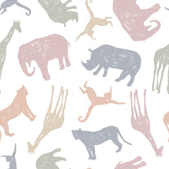 Tropical seamless pattern. Safari wallpaper.