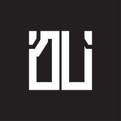 DU Logo with squere shape design template