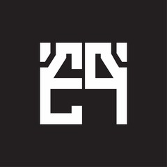 Obraz premium EP Logo with squere shape design template