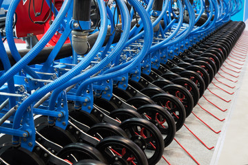 Modern high-precision seeder. Row seeder.