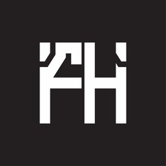 Fototapeta premium FH Logo with squere shape design template