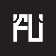 Fototapeta premium FU Logo with squere shape design template
