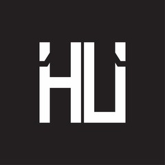 HU Logo with squere shape design template