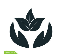 Fototapeta premium Leaf icon vector logo design template