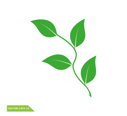 Leaf icon vector logo design template