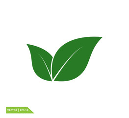 Leaf icon vector logo design template