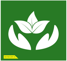 Leaf icon vector logo design template