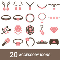 商品アイコン　アクセサリー　カラー　20セット
