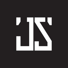 JS Logo with squere shape design template