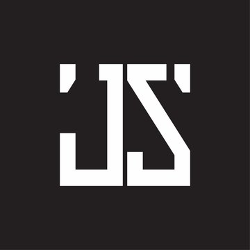 JS Logo with squere shape design template