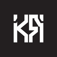 Obraz premium KR Logo with squere shape design template